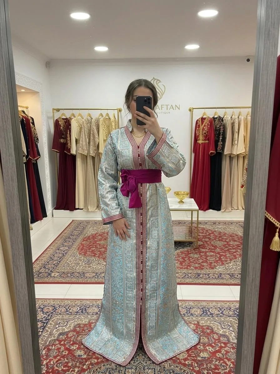 Azur Magenta - Caftans en location ou achat chez SO Caftan en Ile-de-France
